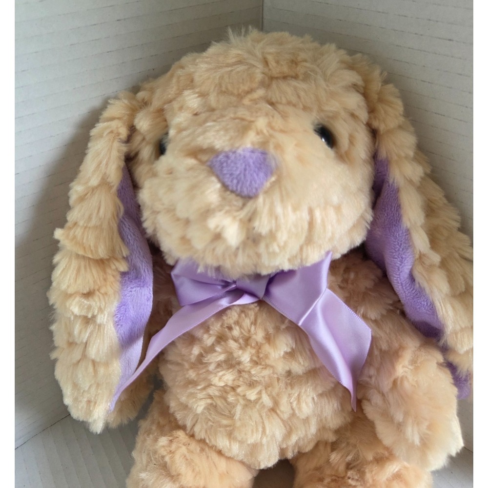 Inter American Products Plush Bunny Rabbit Yellow‎ and Purple Stuffed Animal 13" - Picture 2 of 9